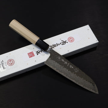 KIKUICHI AUS10 MIRROR TSUCHIMI SANTOKU 165MM MAGNOLIA HANDLE